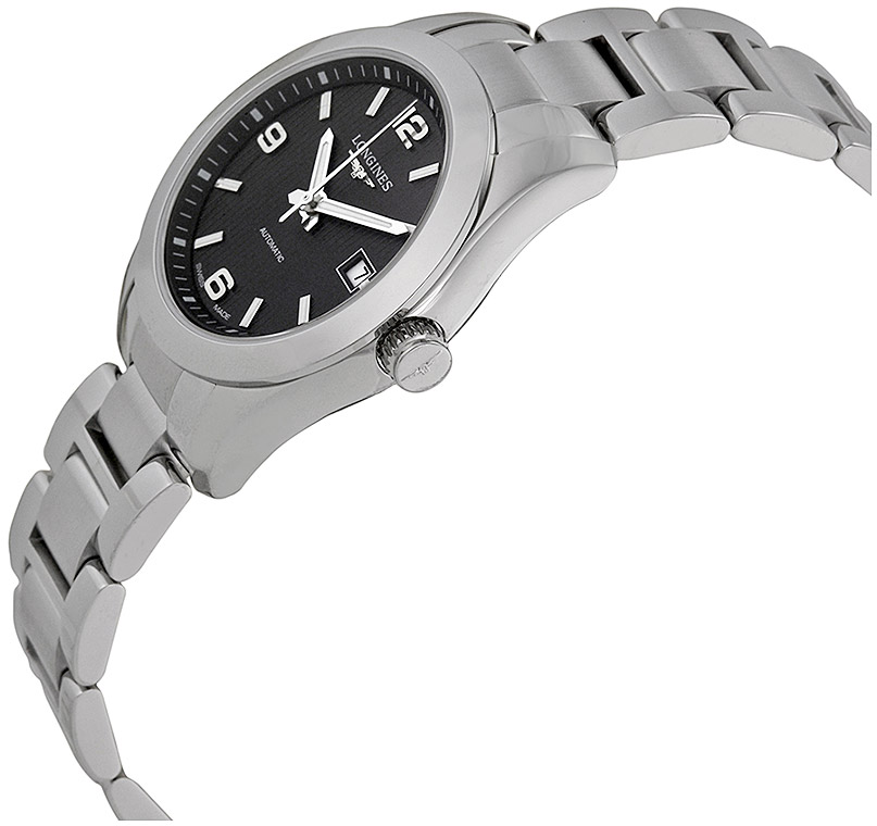 Женские механический с автоподзаводом часы Longines Conquest Classic L2.285.4.56.6 черный нержавеющая сталь — Изображение 4