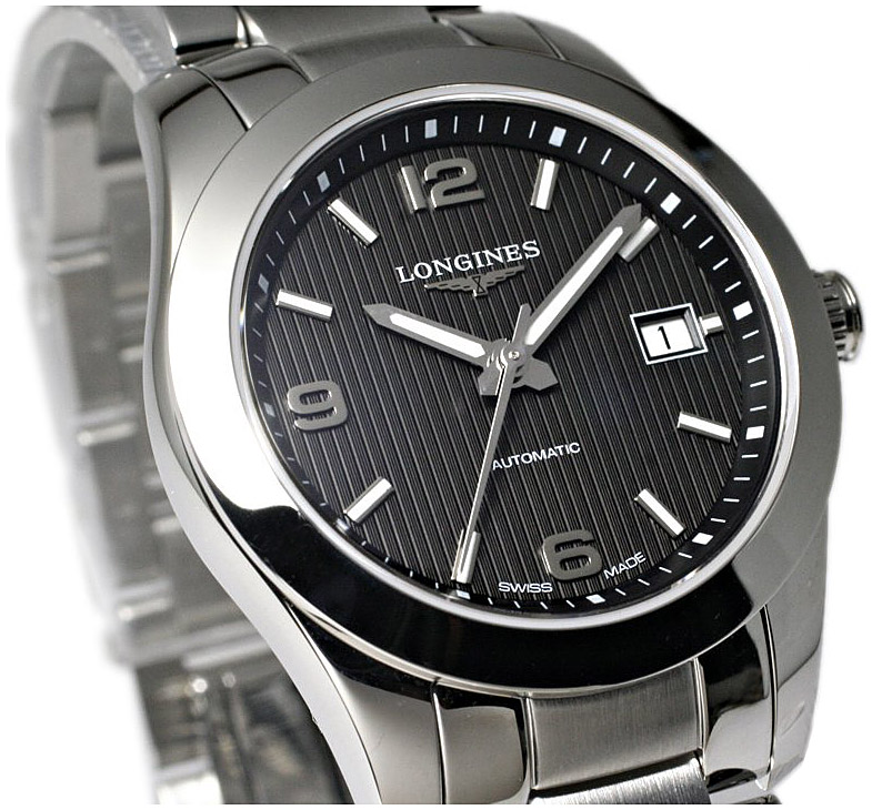 Женские механический с автоподзаводом часы Longines Conquest Classic L2.285.4.56.6 черный нержавеющая сталь — Изображение 5