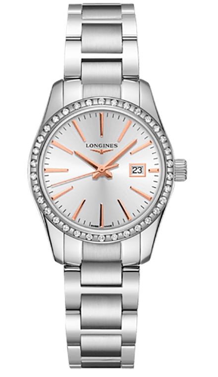 Женские кварцевый часы Longines Conquest Classic L2.286.0.72.6 серебристый нержавеющая сталь — Изображение 1