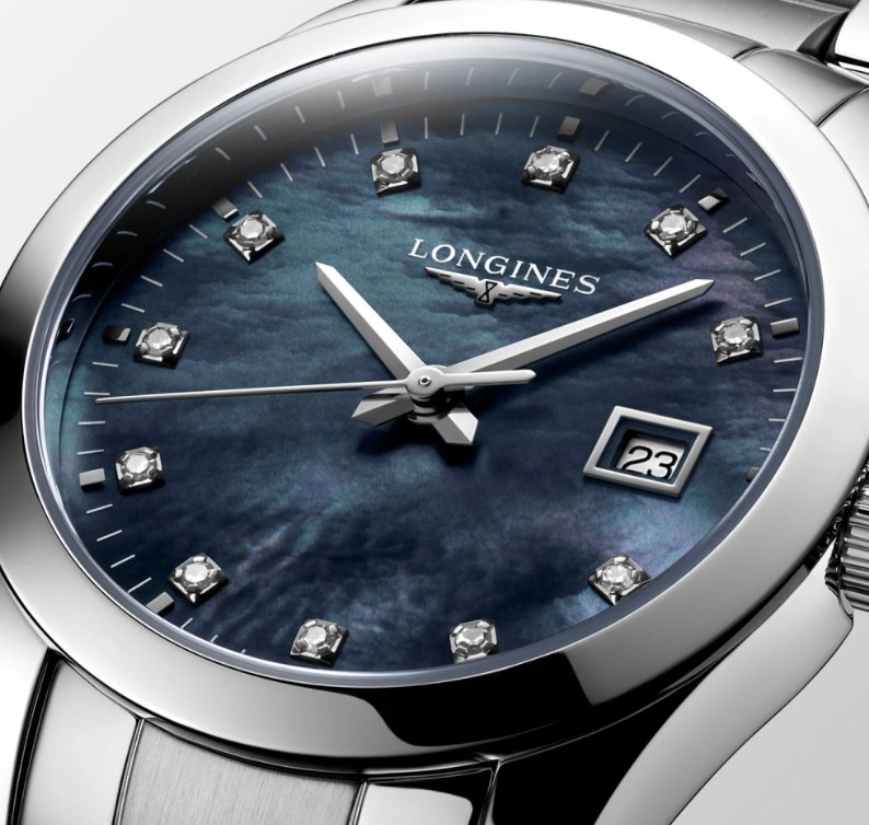 Женские кварцевый часы Longines Conquest Classic L2.286.4.88.6 черный нержавеющая сталь — Изображение 3