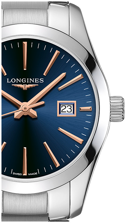 Женские кварцевый часы Longines Conquest Classic L2.286.4.92.6 синий нержавеющая сталь — Изображение 2