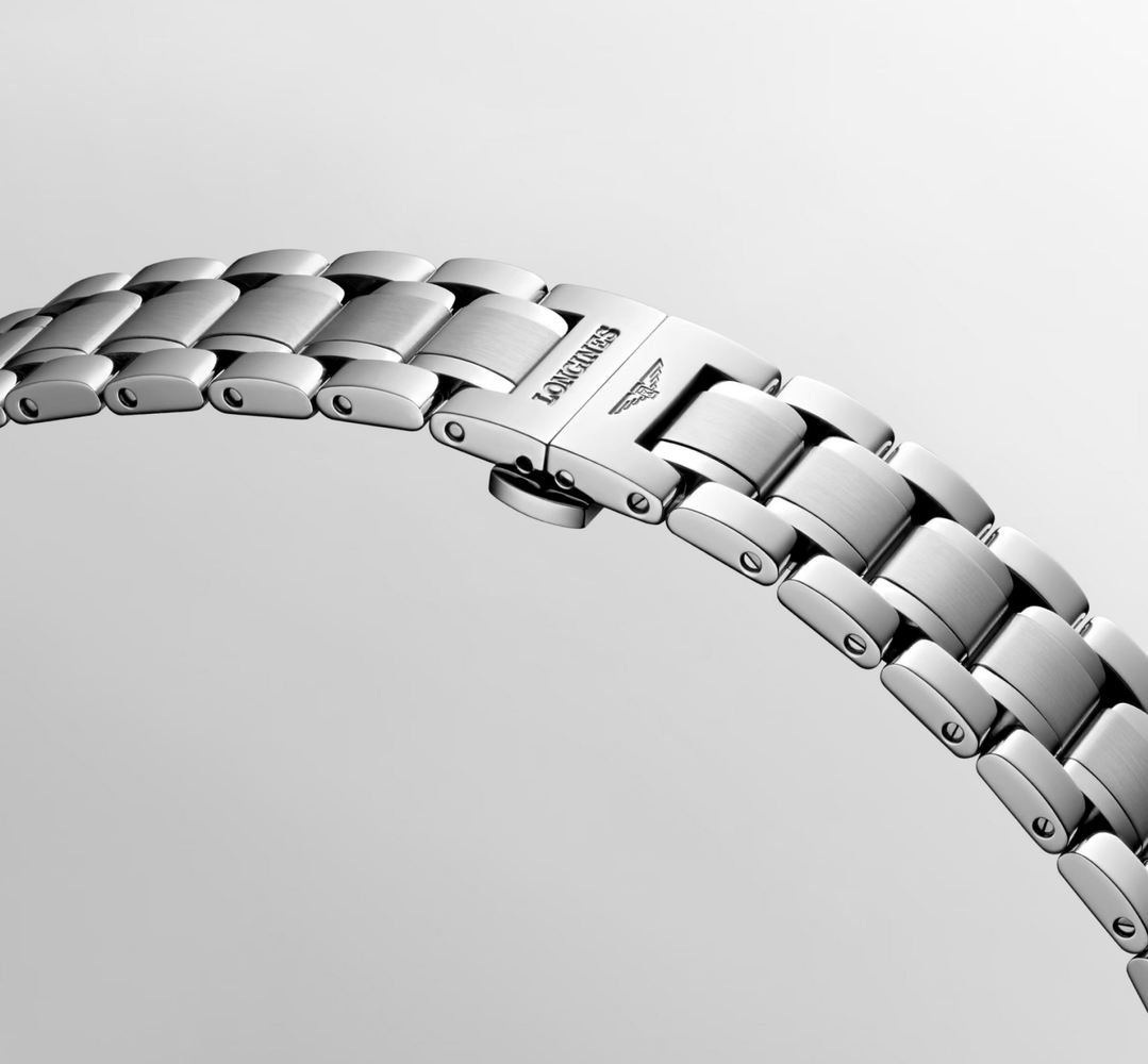 Женские часы Longines The Longines Master Collection L2.357.4.99.6, механизм механический с автоподзаводом, циферблат зеленый, браслет нержавеющая сталь — Изображение 7