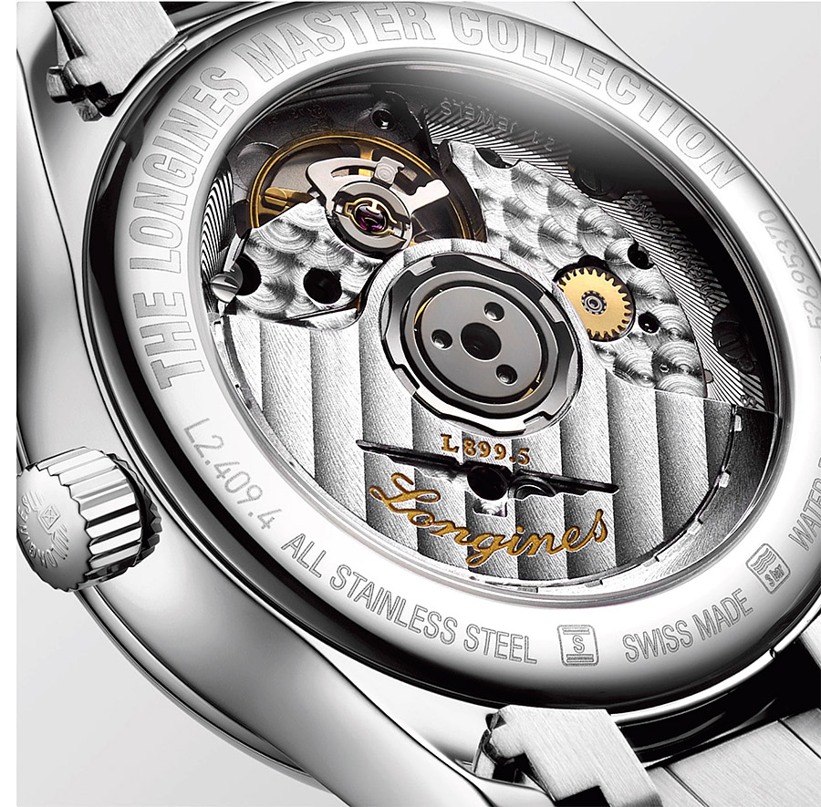 Женские часы Longines The Longines Master Collection L2.409.4.97.6, механизм механический  с автоподзаводом, циферблат синий, браслет нержавеющая сталь — Изображение 5