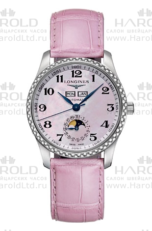 Женские механический с автоподзаводом часы Longines The Longines Master Collection L2.503.0.93.3 розовый кожа — Изображение 1