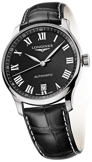 Мужские часы Longines The Longines Master Collection L2.628.4.51.7, механизм механический с автоподзаводом, циферблат черный, браслет кожа — Изображение 2