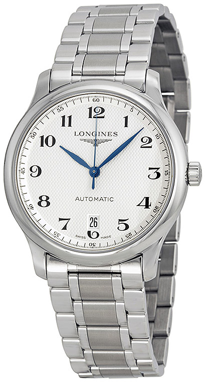 Мужские часы Longines The Longines Master Collection L2.628.4.78.6, механизм механический с автоподзаводом, циферблат серебристый, браслет нержавеющая сталь — Изображение 2