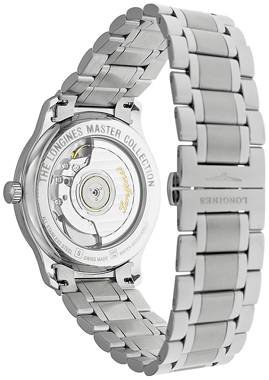 Мужские часы Longines The Longines Master Collection L2.628.4.78.6, механизм механический с автоподзаводом, циферблат серебристый, браслет нержавеющая сталь — Изображение 4