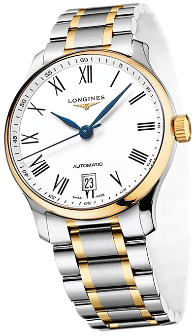 Мужские механический с автоподзаводом часы Longines The Longines Master Collection L2.628.5.11.7 белый нержавеющая сталь + золото 18к — Изображение 2