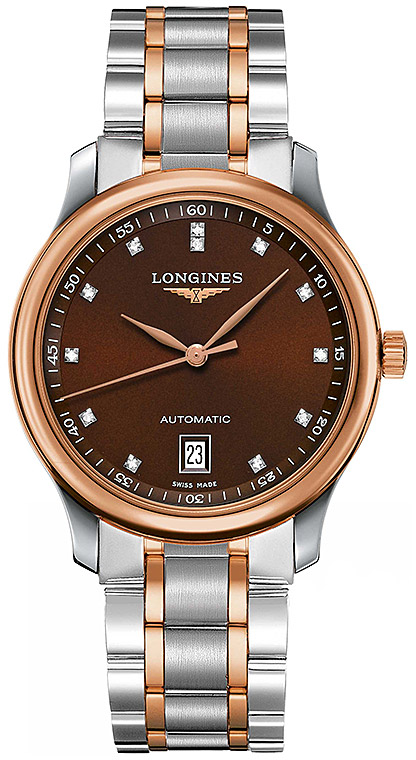 Мужские механический с автоподзаводом часы Longines The Longines Master Collection L2.628.5.67.7 коричневый нержавеющая сталь + золото 18к — Изображение 1