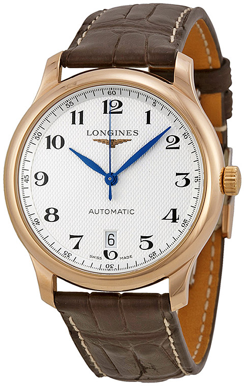 Мужские часы Longines The Longines Master Collection L2.628.8.78.3, механизм механический с автоподзаводом, циферблат серебристый, браслет кожа — Изображение 2