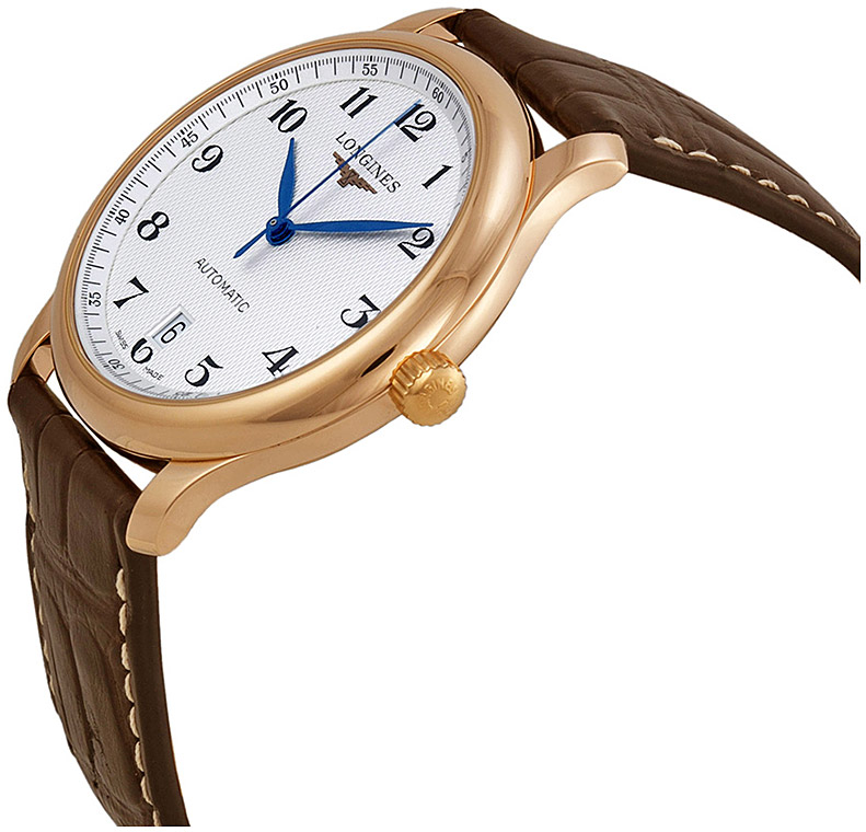 Мужские часы Longines The Longines Master Collection L2.628.8.78.3, механизм механический с автоподзаводом, циферблат серебристый, браслет кожа — Изображение 3