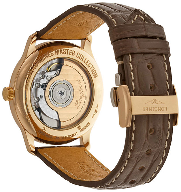 Мужские часы Longines The Longines Master Collection L2.628.8.78.3, механизм механический с автоподзаводом, циферблат серебристый, браслет кожа — Изображение 4