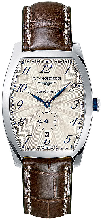 Мужские часы Longines Longines Evidenza L2.642.4.73.4, механизм механический с автоподзаводом, циферблат белый, браслет кожа — Изображение 1