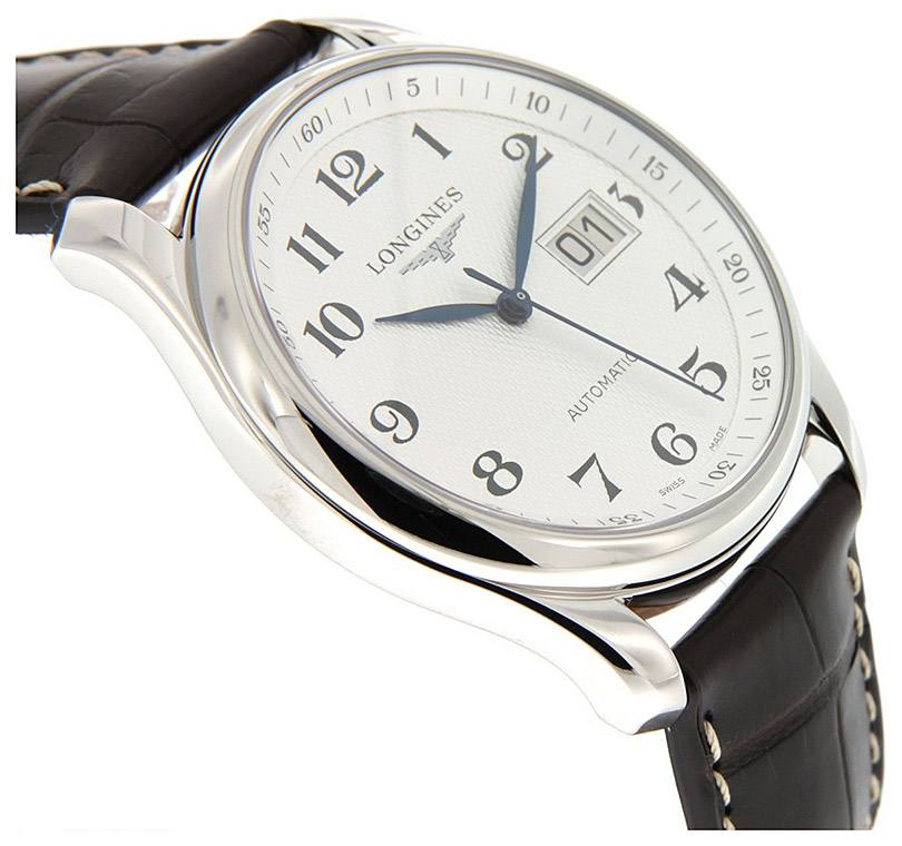 Мужские часы Longines The Longines Master Collection L2.648.4.78.3, механизм механический с автоподзаводом, циферблат серебристый, браслет кожа — Изображение 3