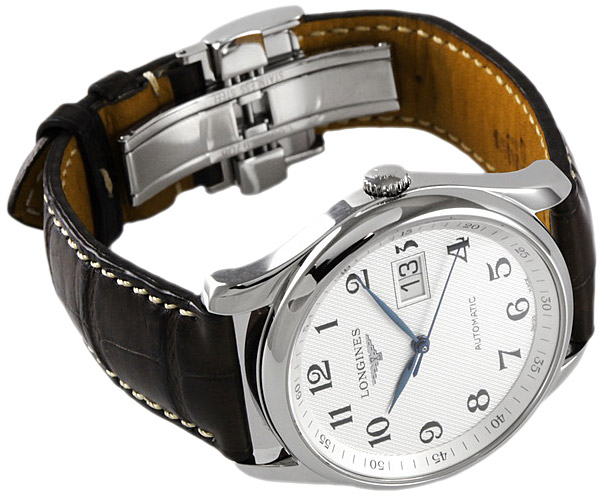 Мужские часы Longines The Longines Master Collection L2.648.4.78.3, механизм механический с автоподзаводом, циферблат серебристый, браслет кожа — Изображение 4