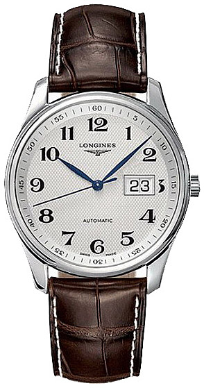 Мужские часы Longines The Longines Master Collection L2.648.4.78.3, механизм механический с автоподзаводом, циферблат серебристый, браслет кожа — Изображение 1