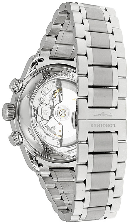 Мужские часы Longines The Longines Master Collection L2.693.4.78.6, механизм механический хронограф с автоподзаводом, циферблат серебристый, браслет нержавеющая сталь — Изображение 4