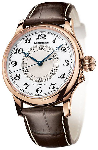 Мужские механический с автоподзаводом часы Longines Weems Second-Setting L2.713.8.13.0 белый кожа — Изображение 2