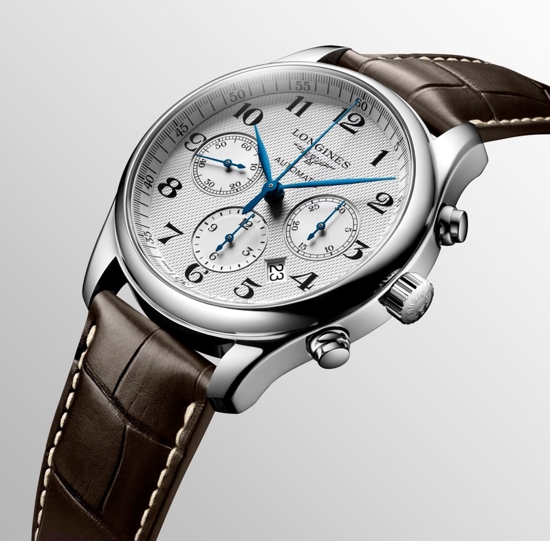 Мужские часы Longines The Longines Master Collection L2.759.4.78.5, механизм механический хронограф с автоподзаводом, циферблат серебристый, браслет кожа — Изображение 4