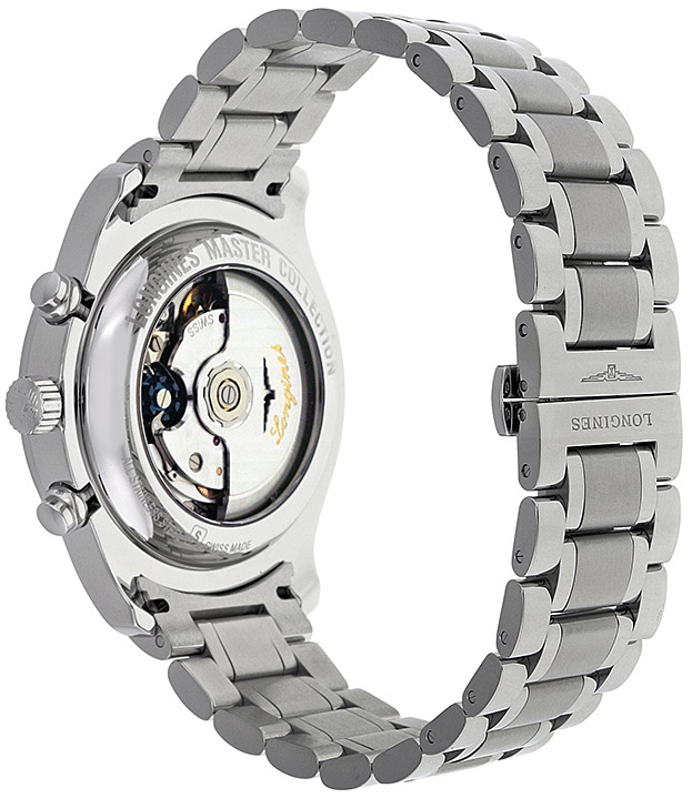 Мужские часы Longines The Longines Master Collection L2.759.4.78.6, механизм механический хронограф с автоподзаводом, циферблат серебристый, браслет нержавеющая сталь — Изображение 3