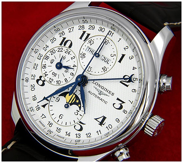 Мужские часы Longines The Longines Master Collection L2.773.4.78.5, механизм механический хронограф с автоподзаводом, циферблат серебристый, браслет кожа — Изображение 2