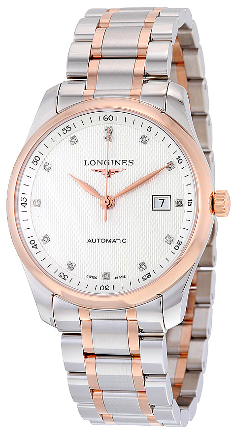 Мужские часы Longines The Longines Master Collection L2.793.5.77.7, механизм механический с автоподзаводом, циферблат серебристый, браслет нержавеющая сталь + золото 18к — Изображение 2