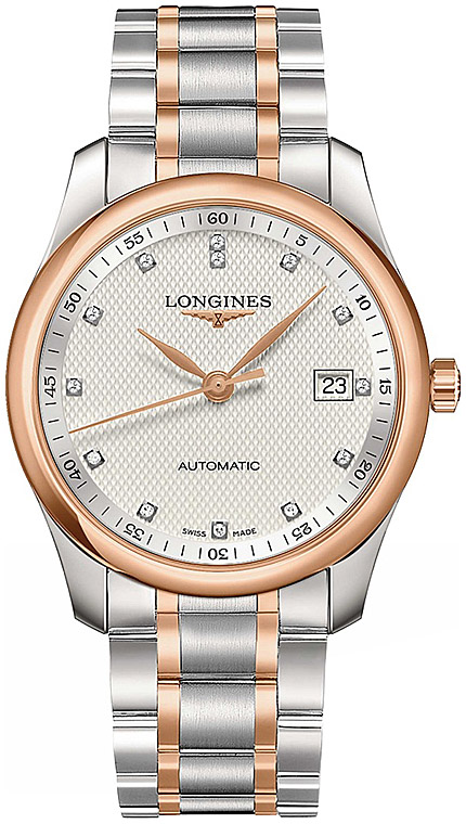 Мужские часы Longines The Longines Master Collection L2.793.5.77.7, механизм механический с автоподзаводом, циферблат серебристый, браслет нержавеющая сталь + золото 18к — Изображение 1
