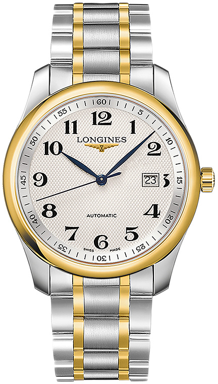 Мужские часы Longines The Longines Master Collection L2.793.5.78.7, механизм механический с автоподзаводом, циферблат серебристый, браслет нержавеющая сталь + золото 18к — Изображение 1