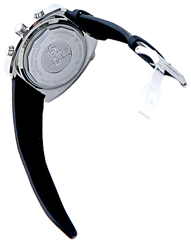 Мужские часы Longines Heritage L2.796.4.52.0, механизм механический хронограф с автоподзаводом, циферблат черный, браслет синтетика — Изображение 3