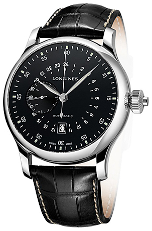 Мужские часы Longines Heritage L2.797.4.53.0, механизм механический хронограф с автоподзаводом, циферблат черный, браслет кожа — Изображение 2
