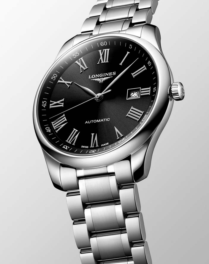 Мужские часы Longines The Longines Master Collection L2.893.4.59.6, механизм механический с автоподзаводом, циферблат черный, браслет нержавеющая сталь — Изображение 2