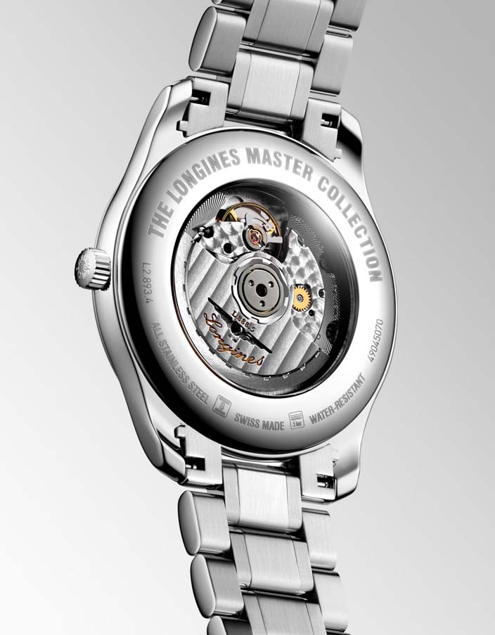 Мужские часы Longines The Longines Master Collection L2.893.4.59.6, механизм механический с автоподзаводом, циферблат черный, браслет нержавеющая сталь — Изображение 3