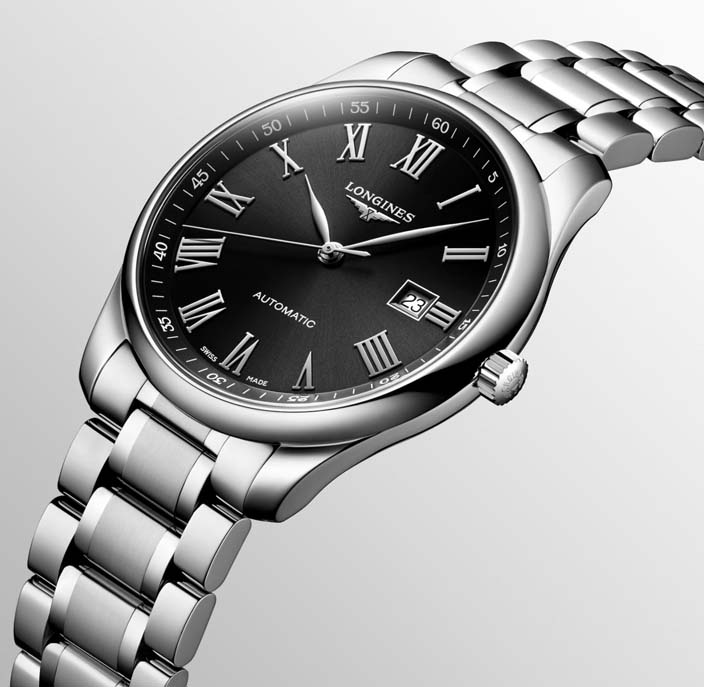 Мужские часы Longines The Longines Master Collection L2.893.4.59.6, механизм механический с автоподзаводом, циферблат черный, браслет нержавеющая сталь — Изображение 4