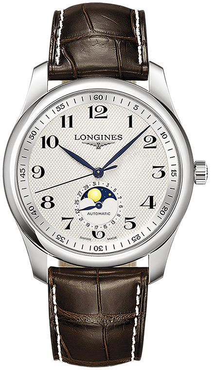 Мужские часы Longines The Longines Master Collection L2.909.4.78.3, механизм механический с автоподзаводом, циферблат серебристый, браслет кожа — Изображение 1