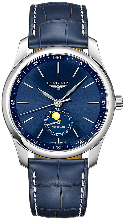 Мужские механический с автоподзаводом часы Longines The Longines Master Collection L2.909.4.92.0 синий кожа — Изображение 1