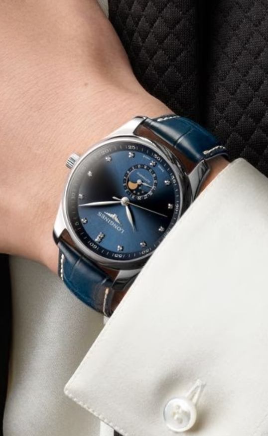 Мужские часы Longines The Longines Master Collection L2.909.4.97.0, механизм механический с автоподзаводом, циферблат синий, браслет кожа — Изображение 3