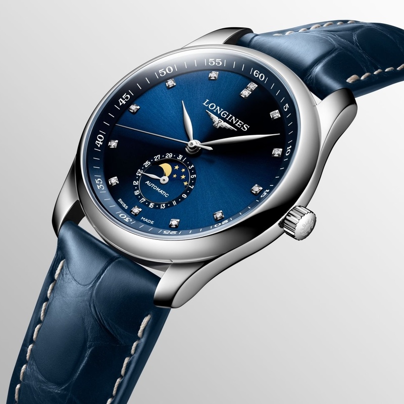 Мужские часы Longines The Longines Master Collection L2.909.4.97.0, механизм механический с автоподзаводом, циферблат синий, браслет кожа — Изображение 4