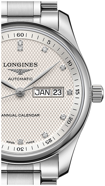 Мужские часы Longines The Longines Master Collection L2.910.4.77.6, механизм механический с автоподзаводом, циферблат серебристый, браслет нержавеющая сталь — Изображение 2