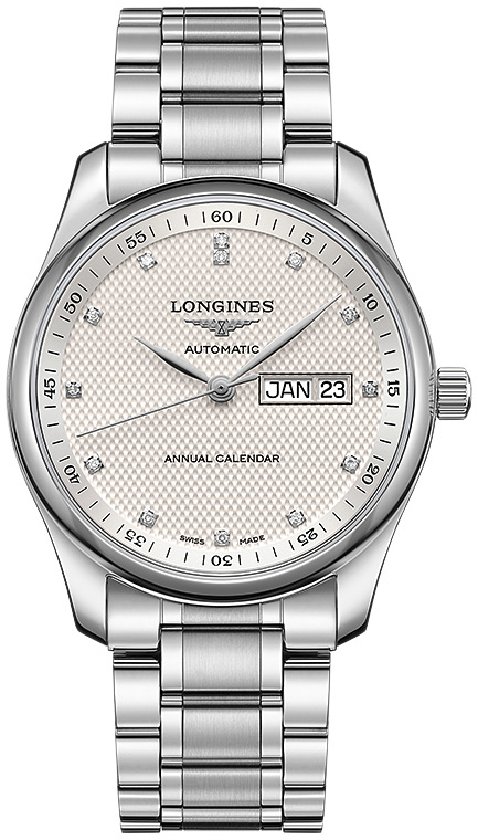 Мужские часы Longines The Longines Master Collection L2.910.4.77.6, механизм механический с автоподзаводом, циферблат серебристый, браслет нержавеющая сталь — Изображение 1