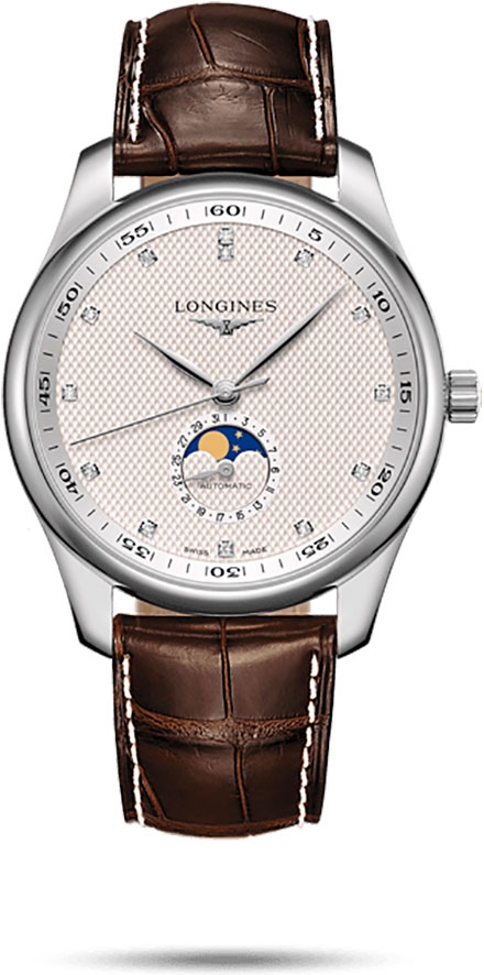 Мужские часы Longines The Longines Master Collection L2.919.4.77.3, механизм механический с автоподзаводом, циферблат серебристый, браслет кожа — Изображение 1