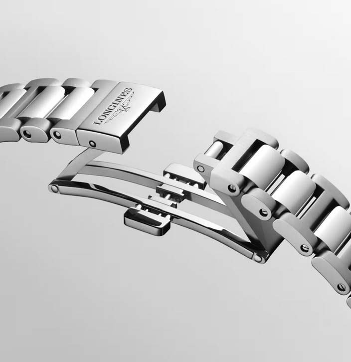 Женские часы Longines Conquest L3.320.4.72.6, механизм механический с автоподзаводом, циферблат серебристый, браслет нержавеющая сталь — Изображение 5