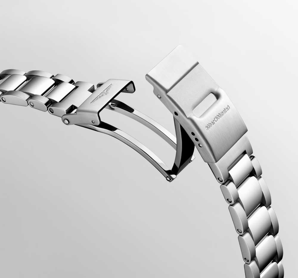 Женские кварцевый часы Longines HydroConquest L3.370.4.56.6 черный нержавеющая сталь — Изображение 6