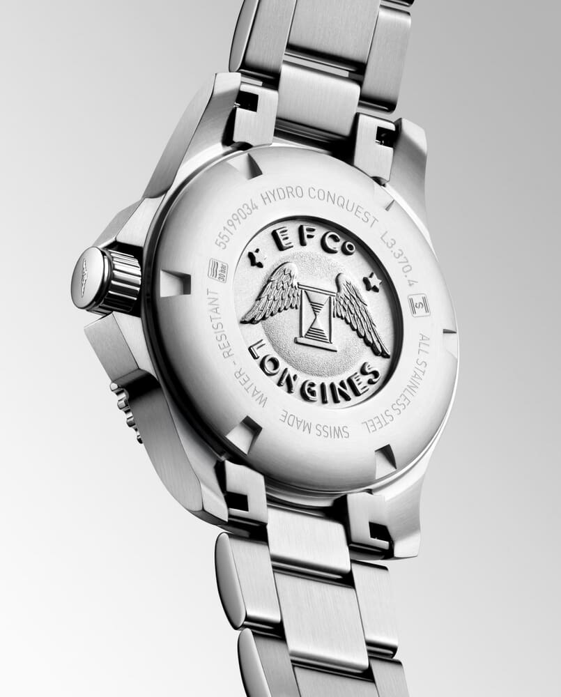 Женские часы Longines HydroConquest L3.370.4.87.6, механизм кварцевый, циферблат белый, браслет нержавеющая сталь — Изображение 7