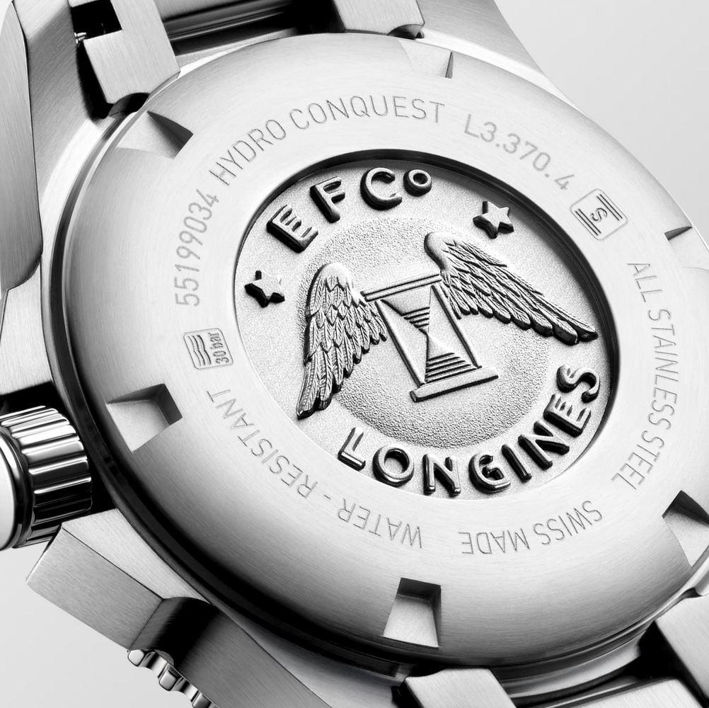 Женские кварцевый часы Longines HydroConquest L3.370.4.96.6 синий нержавеющая сталь — Изображение 3