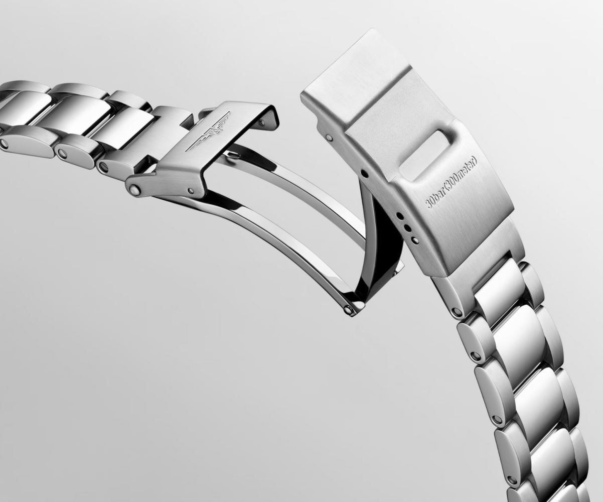 Женские кварцевый часы Longines HydroConquest L3.370.4.96.6 синий нержавеющая сталь — Изображение 8