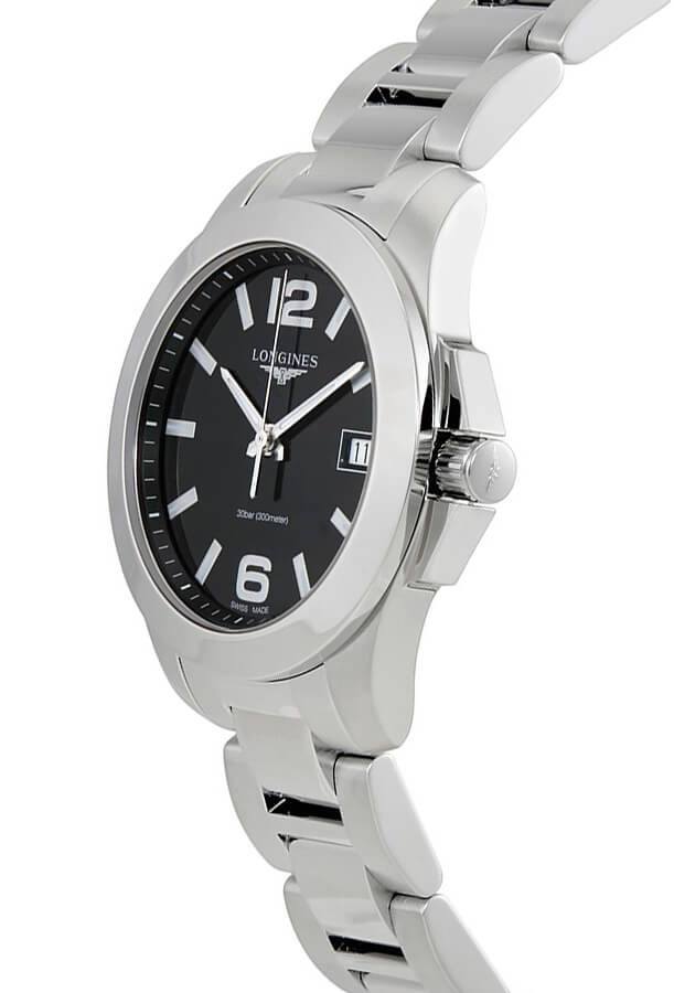 Женские часы Longines Conquest L3.377.4.58.6, механизм кварцевый, циферблат черный, браслет нержавеющая сталь — Изображение 2