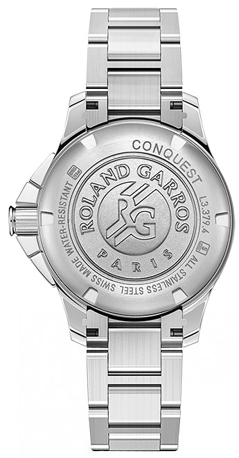Женские часы Longines Conquest L3.379.4.79.6, механизм кварцевый хронограф, циферблат черный, браслет нержавеющая сталь — Изображение 2