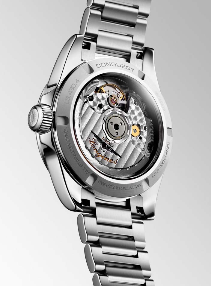Женские часы Longines Conquest L3.430.4.62.6, механизм механический с автоподзаводом, циферблат коричневый, браслет нержавеющая сталь — Изображение 7