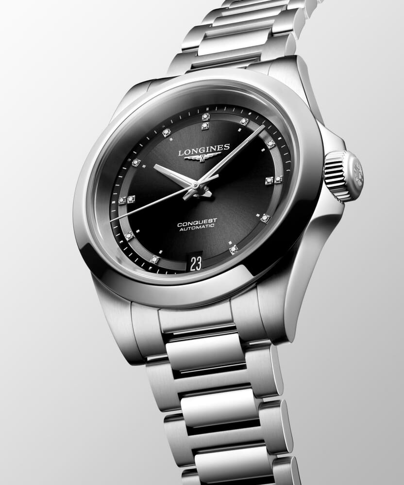 Женские часы Longines Conquest L3.430.4.97.6, механизм механический с автоподзаводом, циферблат синий, браслет нержавеющая сталь — Изображение 4