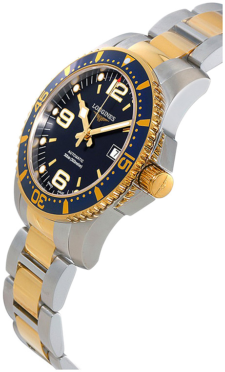 Мужские механический с автоподзаводом часы Longines HydroConquest L3.742.3.96.7 синий нержавеющая сталь + pvd — Изображение 2